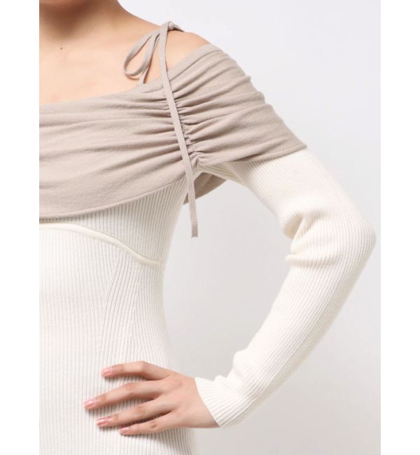 RESEXXY「【骨格ストレート向け】バイカラーニットワンピース」|ワンピース|