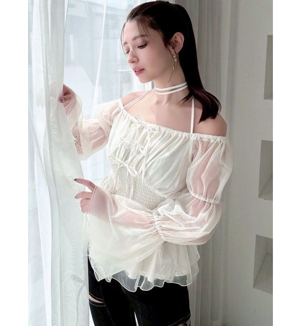 RESEXXY「チョーカーリボンチュニックブラウス」|シャツ・ブラウス|