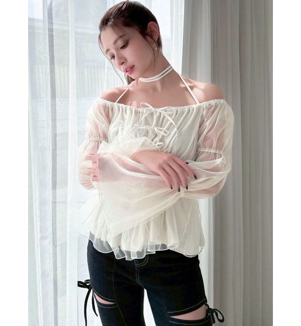 RESEXXY「チョーカーリボンチュニックブラウス」|シャツ・ブラウス|