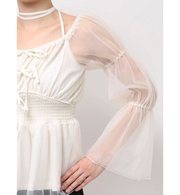 RESEXXY「チョーカーリボンチュニックブラウス」|シャツ・ブラウス|