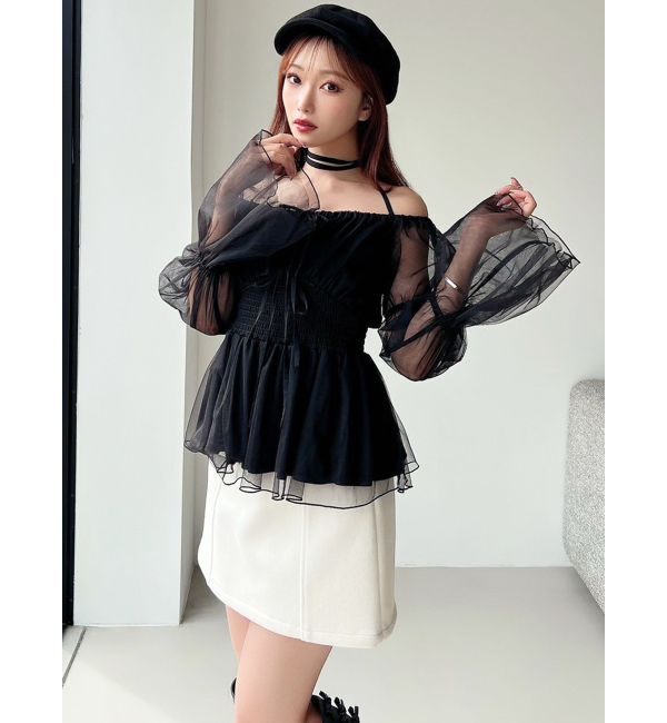 RESEXXY「チョーカーリボンチュニックブラウス」|シャツ・ブラウス|