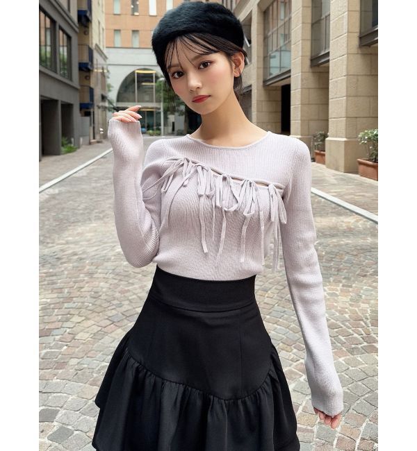 RESEXXY「リボンデザインニットトップス」|ニット・セーター|