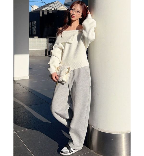 RESEXXY「ビックカラーチョーカーニットトップス」|ニット・セーター|