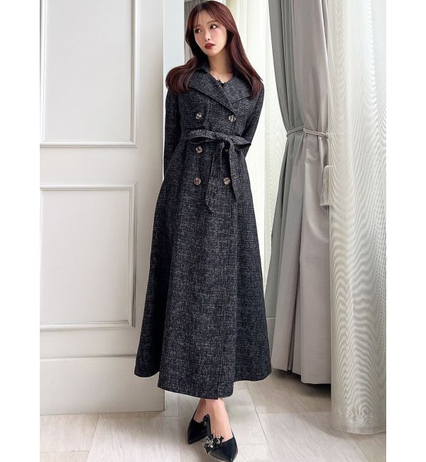 RESEXXY「2WAYツイードレイヤードコート」|トレンチコート|