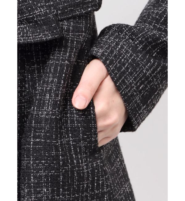 RESEXXY「2WAYツイードレイヤードコート」|トレンチコート|