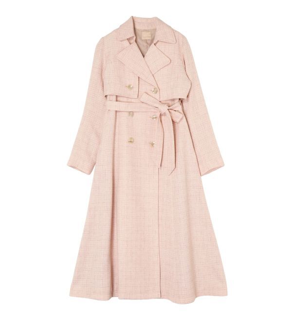 RESEXXY「2WAYツイードレイヤードコート」|トレンチコート|