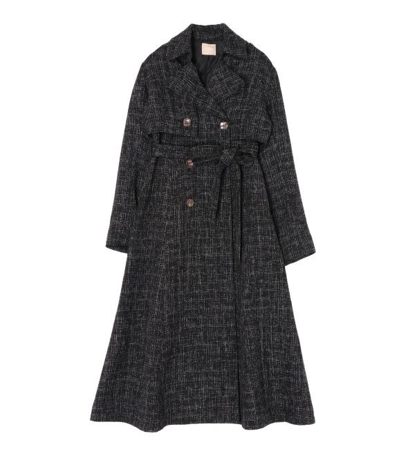 RESEXXY「2WAYツイードレイヤードコート」|トレンチコート|