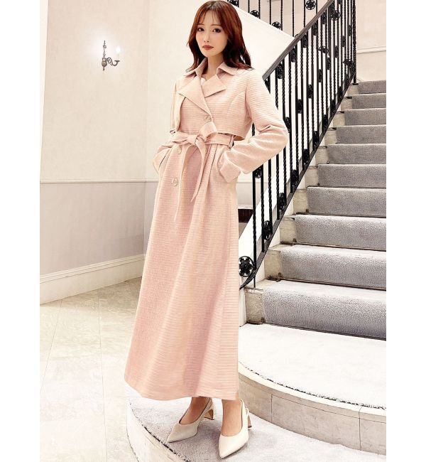 RESEXXY「2WAYツイードレイヤードコート」|トレンチコート|