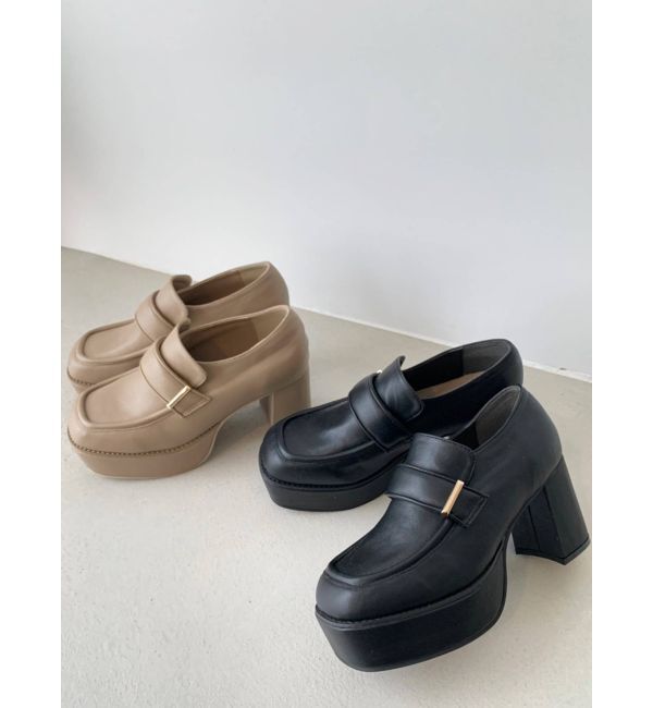 dazzlin「スクエアトゥチャンキーローファー」|ローファー|