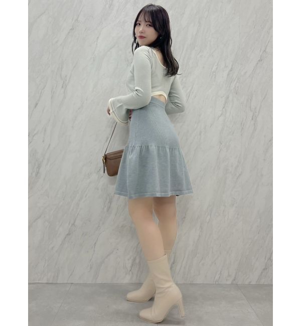 dazzlin「カーデレイヤーバックオープンミニワンピース」|ワンピース|