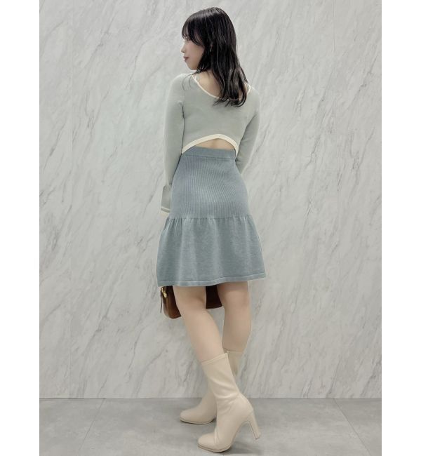 dazzlin「カーデレイヤーバックオープンミニワンピース」|ワンピース|