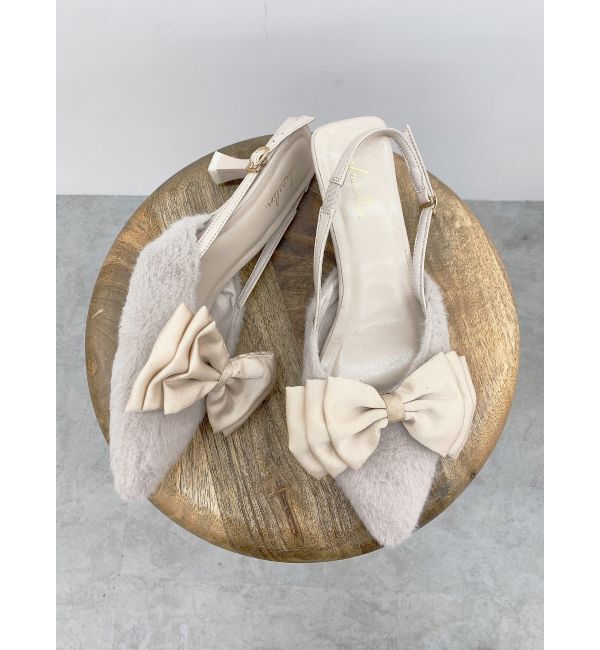 dazzlin「エレガントバレエリボンパンプス」|パンプス|ベージュ