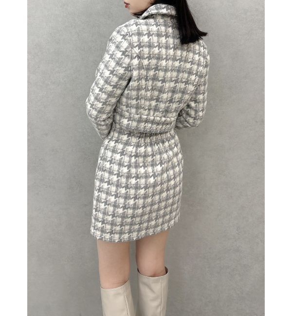 dazzlin「【SETUP】ショートタイトマテリアルジャケット※セットアップ対応」|ライダースジャケット|