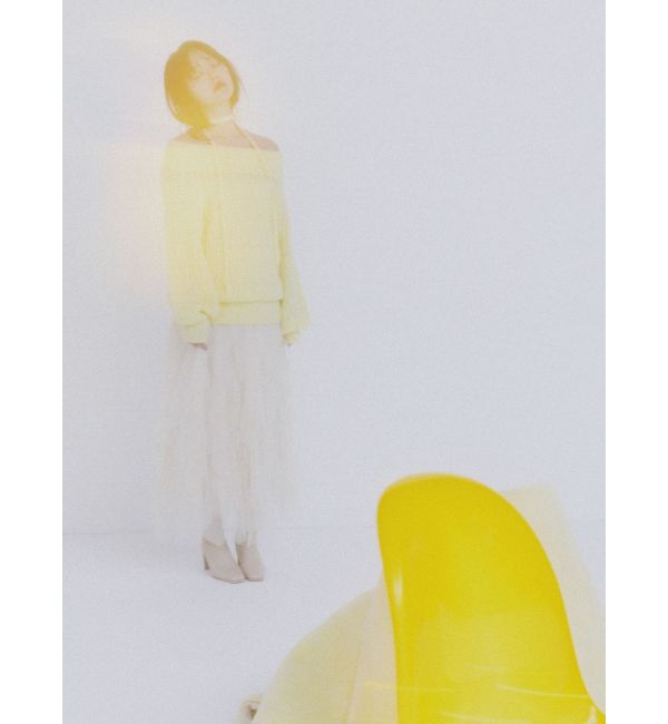 dazzlin「ワッフルオフショルコサージュニット」|ニット・セーター|