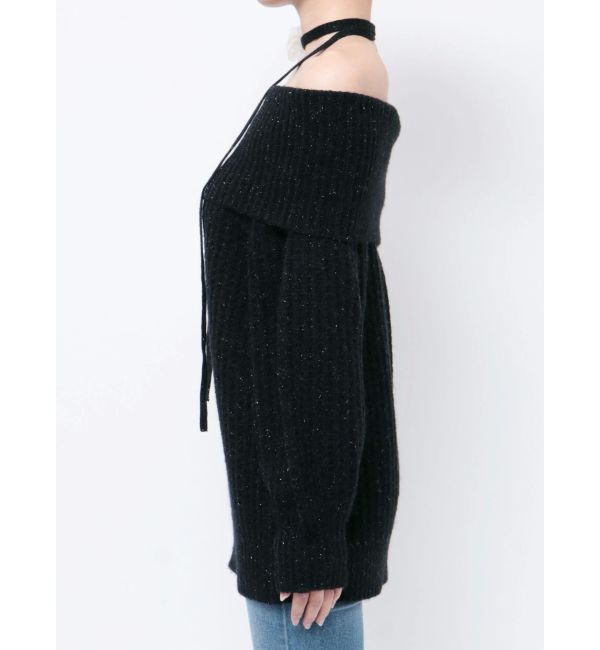 dazzlin「ワッフルオフショルコサージュニット」|ニット・セーター|