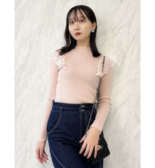 dazzlin「バックオープンフリルニットプルオーバー」|ニット・セーター|