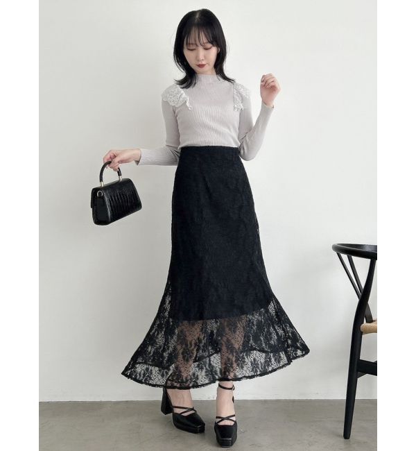 dazzlin「バックオープンフリルニットプルオーバー」|ニット・セーター|