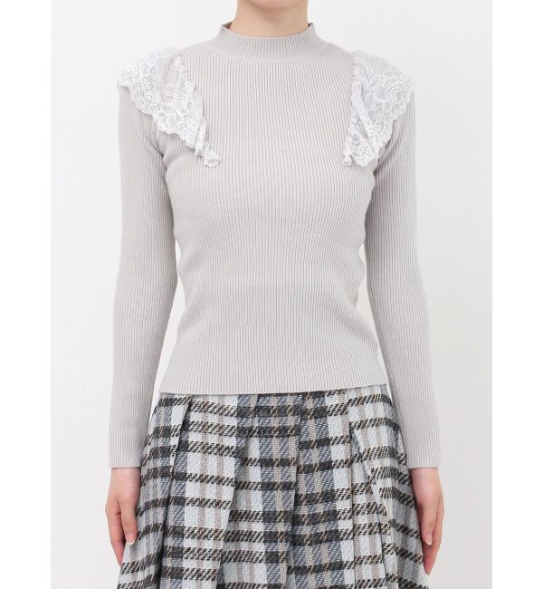 dazzlin「バックオープンフリルニットプルオーバー」|ニット・セーター|