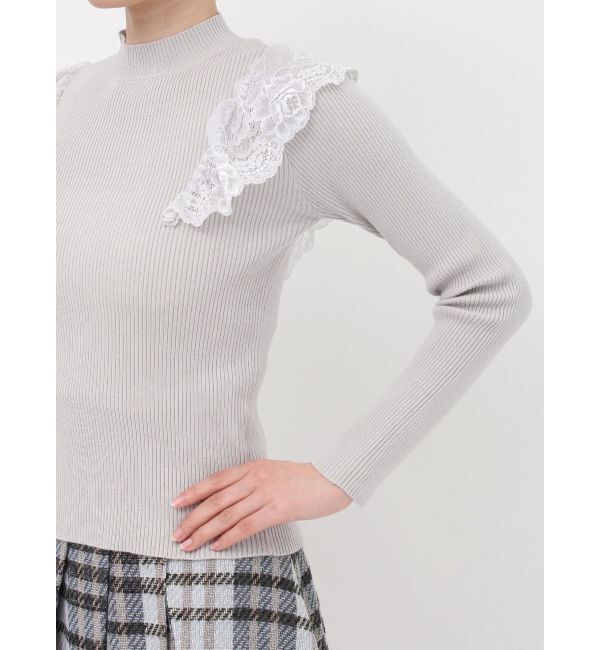 dazzlin「バックオープンフリルニットプルオーバー」|ニット・セーター|