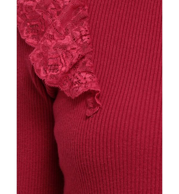 dazzlin「バックオープンフリルニットプルオーバー」|ニット・セーター|