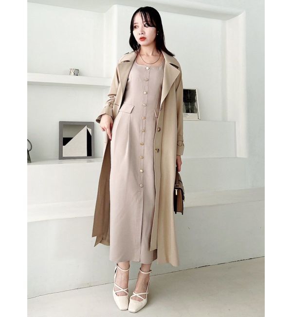 dazzlin「レイヤードタックシングルトレンチコート」|トレンチコート|