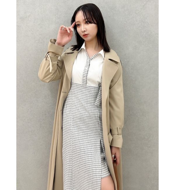 dazzlin「レイヤードタックシングルトレンチコート」|トレンチコート|