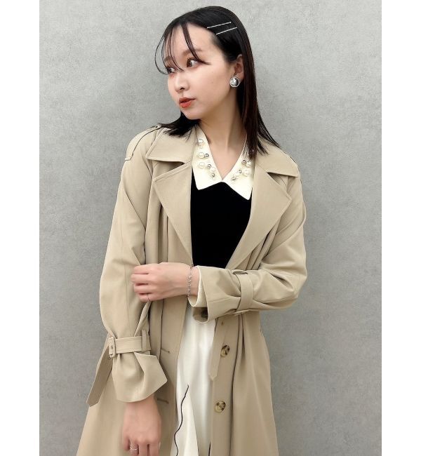 dazzlin「レイヤードタックシングルトレンチコート」|トレンチコート|