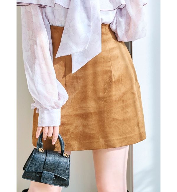 dazzlin「【セットアップ対応】コンパクトミニスカート」|スカート|キャメル