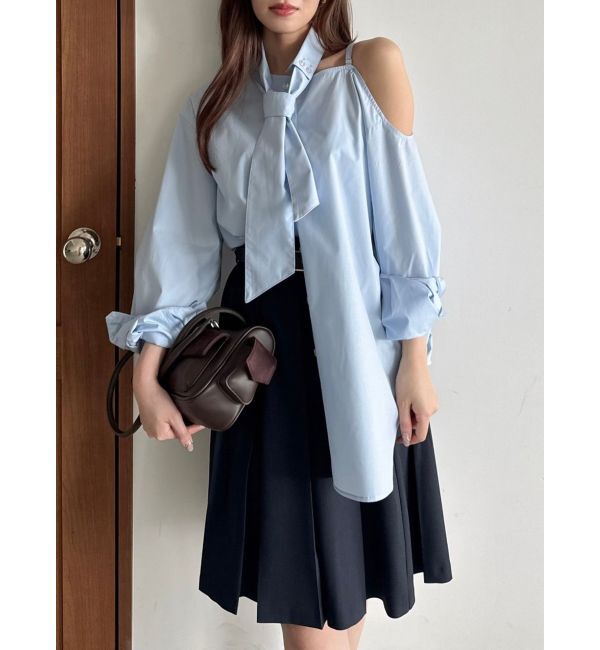 dazzlin「ネックタイシャツ」|シャツ・ブラウス|