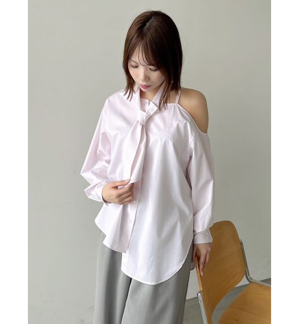 dazzlin「ネックタイシャツ」|シャツ・ブラウス|