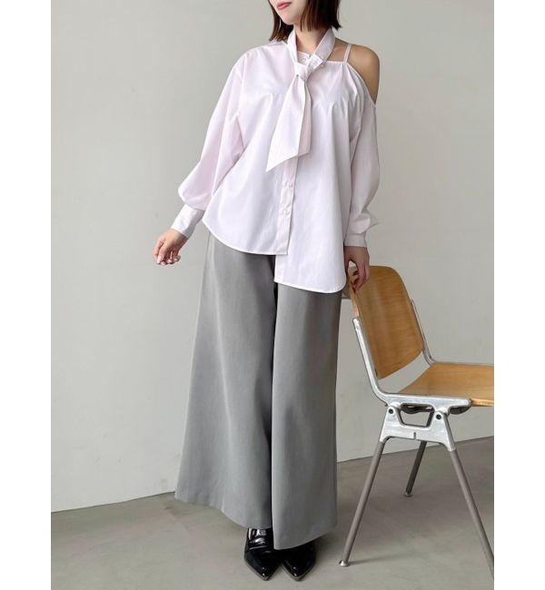 dazzlin「ネックタイシャツ」|シャツ・ブラウス|