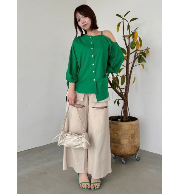 dazzlin「ネックタイシャツ」|シャツ・ブラウス|