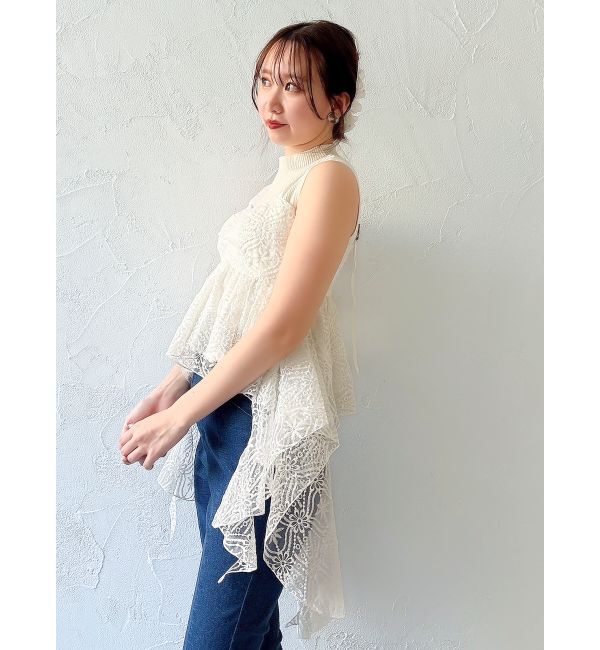 dazzlin「レースビッグフリルブラウス」|シャツ・ブラウス|