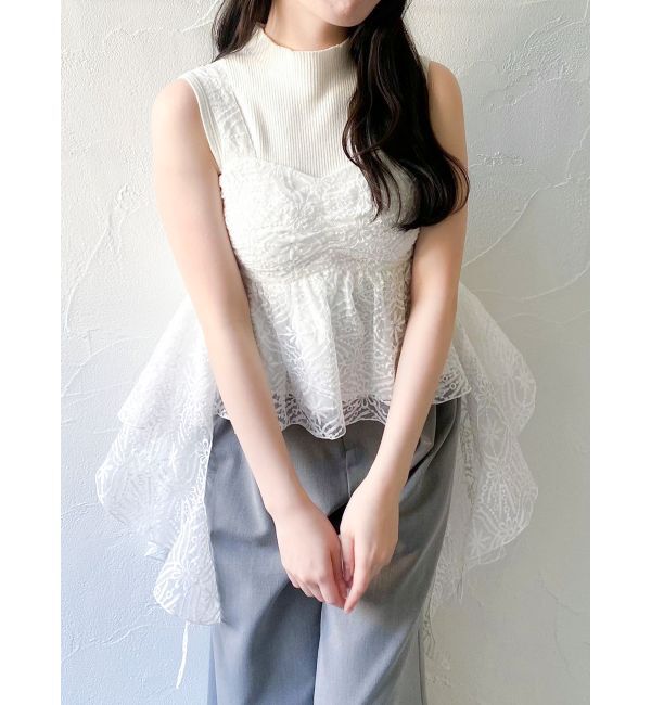 dazzlin「レースビッグフリルブラウス」|シャツ・ブラウス|