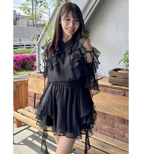 dazzlin「【セットアップ対応】シアーフルイドフリルブラウス」|シャツ・ブラウス|