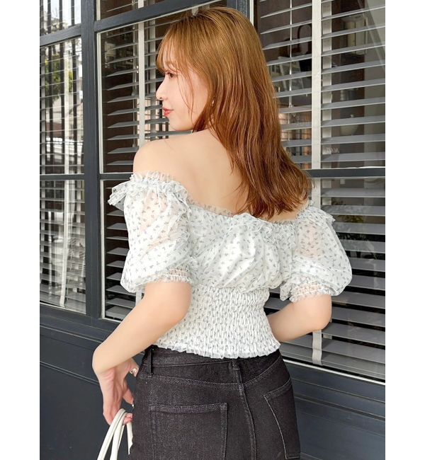 dazzlin「ネックピース付チュールブラウス」|シャツ・ブラウス|