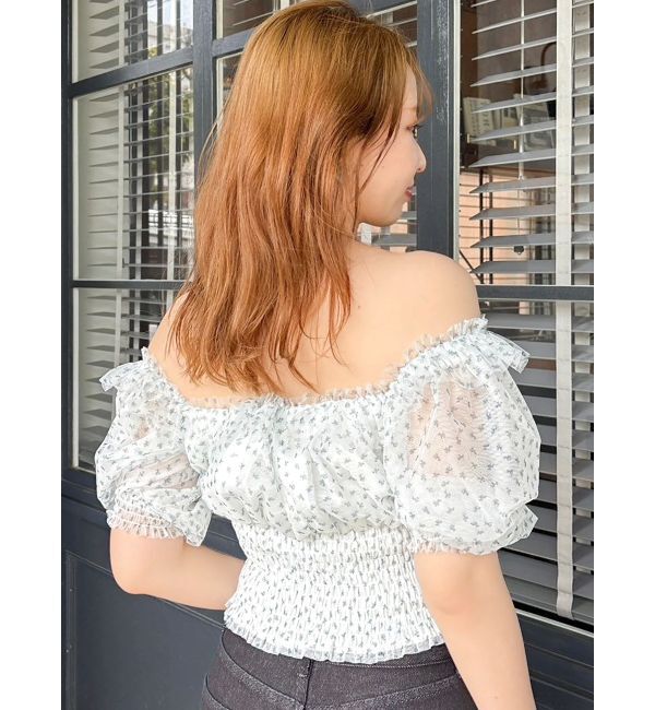 dazzlin「ネックピース付チュールブラウス」|シャツ・ブラウス|