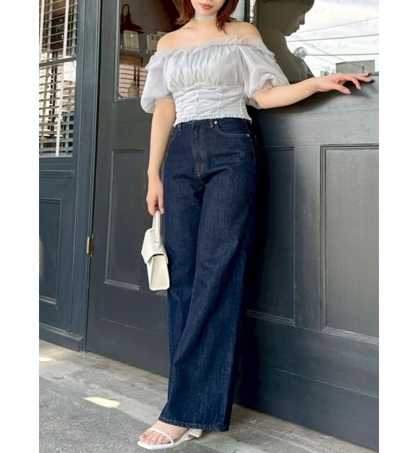 dazzlin「ネックピース付チュールブラウス」|シャツ・ブラウス|