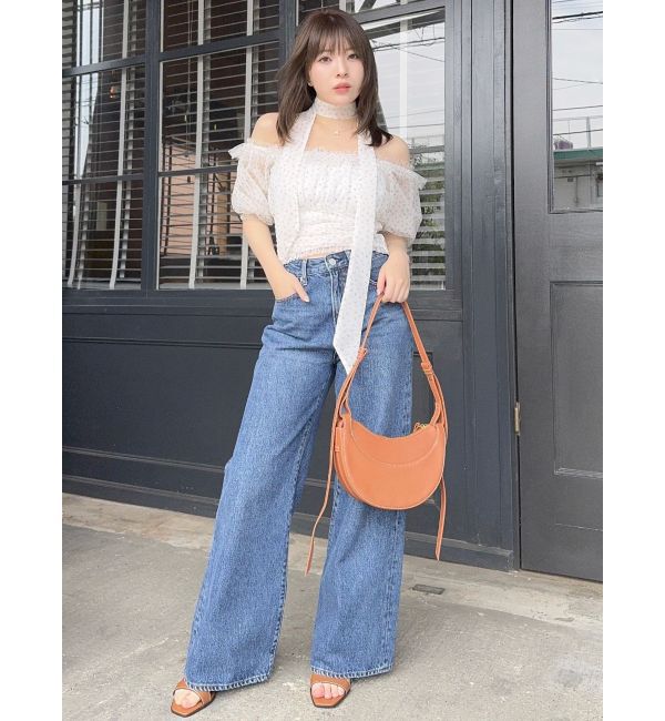 dazzlin「ネックピース付チュールブラウス」|シャツ・ブラウス|