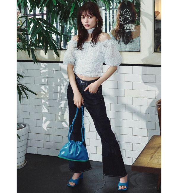 dazzlin「ネックピース付チュールブラウス」|シャツ・ブラウス|