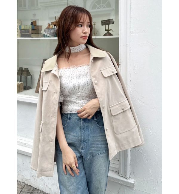 dazzlin「ネックピース付チュールブラウス」|シャツ・ブラウス|