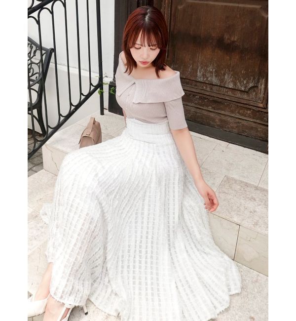 dazzlin「2WAYボタンオフショルニットトップス」|ニット・セーター|