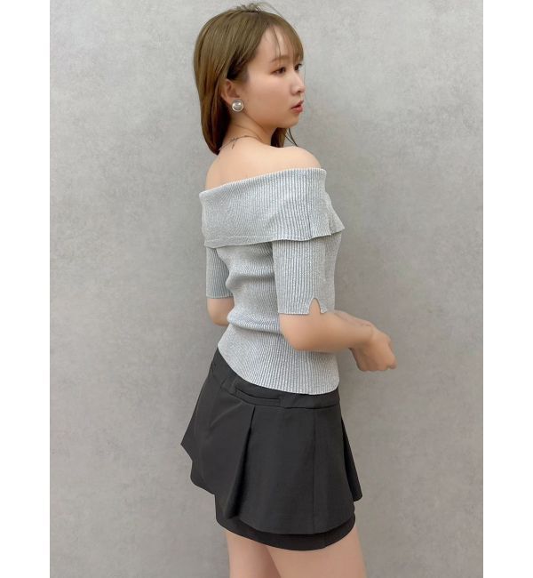 dazzlin「2WAYボタンオフショルニットトップス」|ニット・セーター|