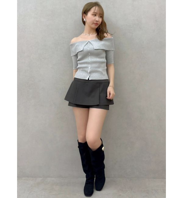 dazzlin「2WAYボタンオフショルニットトップス」|ニット・セーター|