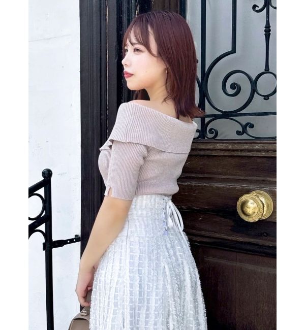 dazzlin「2WAYボタンオフショルニットトップス」|ニット・セーター|