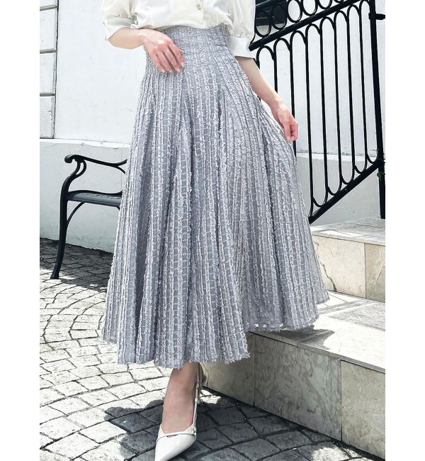dazzlin「シアーボリューミーフレアスカート」|スカート|グレー