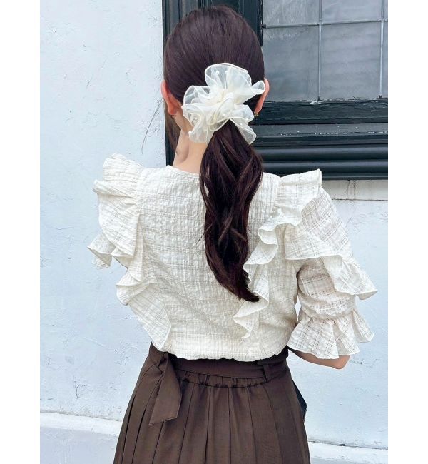 dazzlin「デコルテオープンペプラムブラウス」|シャツ・ブラウス|