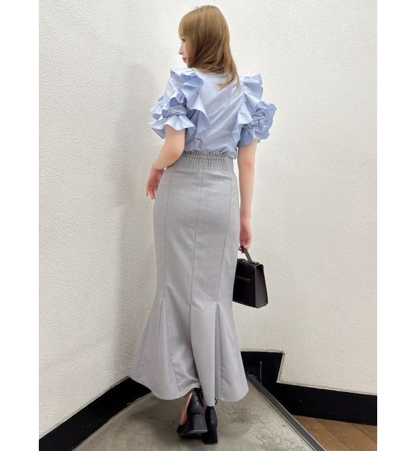 dazzlin「デコルテオープンペプラムブラウス」|シャツ・ブラウス|