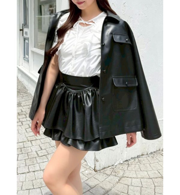 dazzlin「デコルテオープンペプラムブラウス」|シャツ・ブラウス|