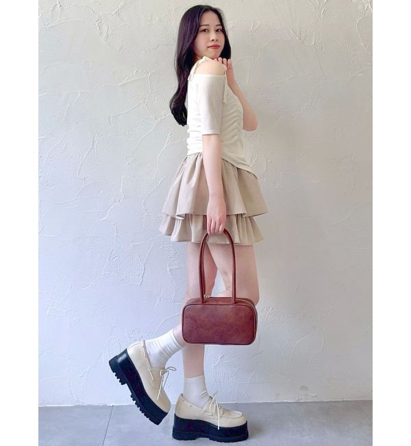 dazzlin「ワンショルギャザーカットトップス」|Tシャツ・カットソー|